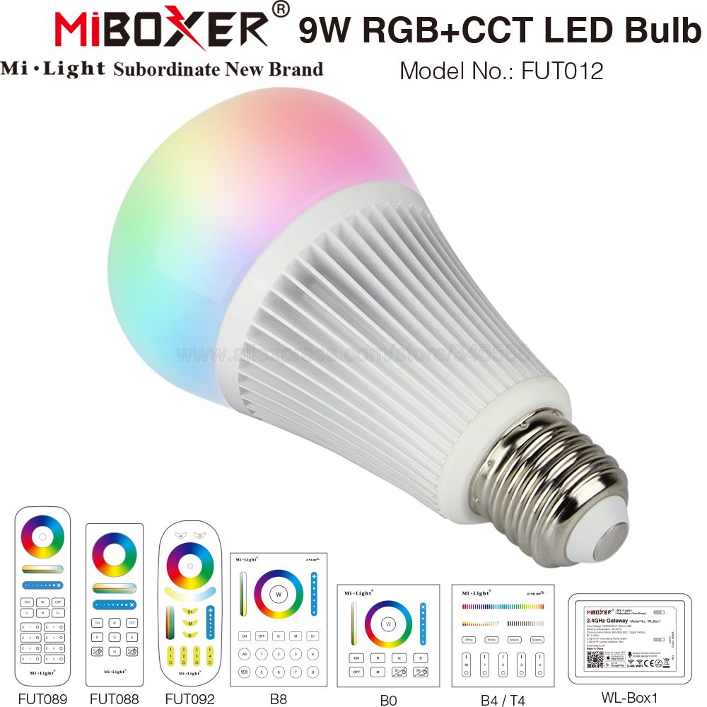 MiBoxer 9W E27 RGB + CCT Ʈ WiFi LED  FUT..